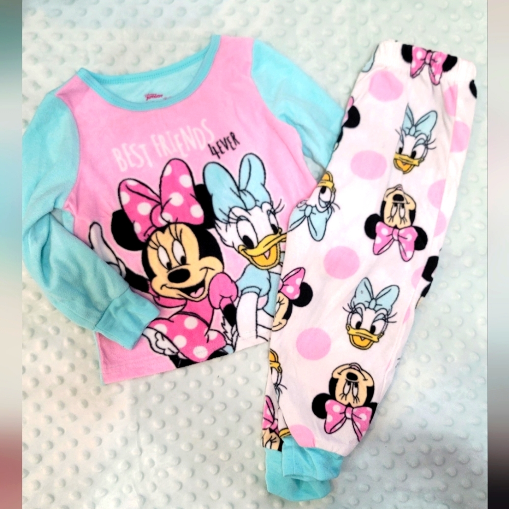 Disney Junior Minnie and Daisy Fleece Pajama set size 3T